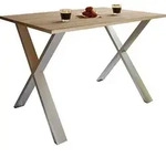Mid.you Esstisch, Sonoma Eiche, Metall, Holzwerkstoff, rechteckig, X-Form,...