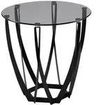 Xora Beistelltisch, Grau, Schwarz, Metall, rund, eckig, 50x50x50 cm, einfacher