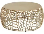 Mid.you Couchtisch, Gold, Metall, rund, rund, 66x30x66 cm, Wohnzimmer,