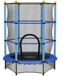 Homcom Kindertrampolin, Blau, Kunststoff, Metall, 140x140 cm, Outdoor Spielzeug