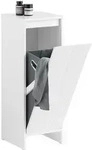 SoBuy W&auml;scheschrank, Wei&szlig;, Holzwerkstoff, 30x87x30 cm, Ordnen & Aufbewahren,