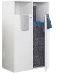 Mid.you W&auml;scheschrank Klidas, Wei&szlig;, Holzwerkstoff, 80x110x39 cm, Waschk&uuml;che,