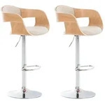 CLP Barhocker, Creme, Eukalyptusholz, Metall, 50x88x48 cm, Esszimmer, Barm&ouml;bel,