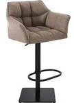 CLP Barhocker, Dunkelbraun, Metall, 64x88x45 cm, Esszimmer, Barm&ouml;bel, Barhocker