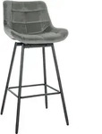 CLP Barhocker, Grau, Metall, 49x105x56 cm, Esszimmer, Barm&ouml;bel, Barhocker
