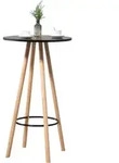 CLP Stehtisch, Schwarz, Eukalyptusholz, Holz, 60x107x60 cm, Esszimmer, Tische,