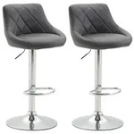 CLP Barhocker, Grau, Metall, 46x83x49 cm, Esszimmer, Barm&ouml;bel, Barhocker
