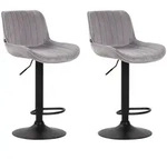 CLP Barhocker, Grau, Metall, 50x86x50 cm, Esszimmer, Barm&ouml;bel, Barhocker