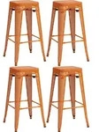 CLP Barhocker, Orange, Metall, 43x77x43 cm, Esszimmer, Barm&ouml;bel, Barhocker
