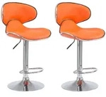 CLP Barhocker, Orange, Metall, 46x88x49 cm, Esszimmer, Barm&ouml;bel, Barhocker
