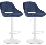 CLP Barhocker, Blau, Textil, 47x85x48 cm, Esszimmer, Barm&ouml;bel, Barhocker