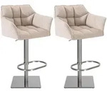 CLP Barhocker, Creme, Metall, 64x88x45 cm, Esszimmer, Barm&ouml;bel, Barhocker