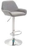 CLP Barhocker, Grau, Metall, 51x89x52 cm, Esszimmer, Barm&ouml;bel, Barhocker