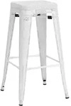 CLP Barhocker, Wei&szlig;, Metall, 43x77x43 cm, Esszimmer, Barm&ouml;bel, Barhocker