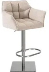 CLP Barhocker, Beige, Metall, 64x88x45 cm, Esszimmer, Barm&ouml;bel, Barhocker