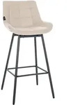 CLP Barhocker, Creme, Metall, 49x105x56 cm, Esszimmer, Barm&ouml;bel, Barhocker