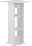 vidaXL Bartisch, Wei&szlig;, Holz, Strukturbuche, Quadratisch,Quadratisch, 60x110x60 cm,