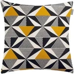Musterring Kissenh&uuml;lle Mr-Prism, Gelb, Schwarz, Wei&szlig;, Textil, Graphik, 45x45 cm,