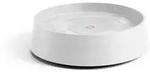 Ecopots Blumentopfuntersetzer, Wei&szlig;, Kunststoff, Beton Optik, Rund, 8.5 cm,