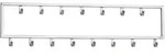 Mid.you Wandgarderobe, Silber, Metall, 80x20x4 cm, Garderobe, Garderobenleisten &