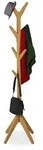 Relaxdays Garderobenst&auml;nder, Hellbraun, Holz, 53x181.5x53 cm, Garderobe,