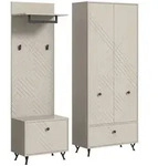 Mid.you Garderobe, Holzwerkstoff, 3-teilig, 195x190x35 cm, FSC Mix, Garderobe,
