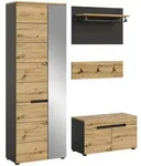 Mid.you Garderobe, Holzwerkstoff, 3-teilig, 160x190x37 cm, FSC Mix, Garderobe,