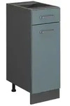 Vicco K&uuml;chenunterschrank, Blaugrau, Anthrazit, Holzwerkstoff, 1 F&auml;cher, 1