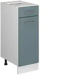 Vicco K&uuml;chenunterschrank, Blaugrau, Wei&szlig;, Holzwerkstoff, 1 F&auml;cher, 1...