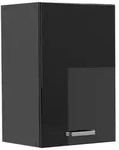 Vicco H&auml;ngeschrank, Schwarz Hochglanz, Anthrazit, Holzwerkstoff, 1 F&auml;cher,