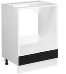 Vicco Herdumbauschrank, Schwarz Hochglanz, Wei&szlig;, Holzwerkstoff, 1 F&auml;cher,