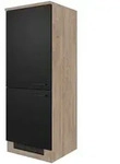 FlexWell Ger&auml;teumbauschrank, Schwarz, Eiche, Holzwerkstoff, 1 F&auml;cher, einmalig
