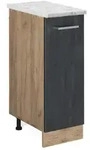 Vicco Apothekerschrank, Schwarz, Honigeiche, Holzwerkstoff, 2 F&auml;cher, 1...