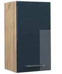 Vicco H&auml;ngeschrank, Dunkelblau, Honigeiche, Holzwerkstoff, 2 F&auml;cher,...