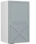 Vicco H&auml;ngeschrank, Hellblau, Wei&szlig;, Holzwerkstoff, 2 F&auml;cher, Rechteckig,