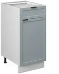 Vicco K&uuml;chenunterschrank, Hellblau, Wei&szlig;, Holzwerkstoff, 3 F&auml;cher, 1...