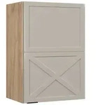 Vicco H&auml;ngeschrank, Grau, Honigeiche, Holzwerkstoff, 3 F&auml;cher, Rechteckig,
