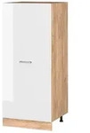 Vicco Vorratsschrank, Wei&szlig; Hochglanz, Honigeiche, Holzwerkstoff, 3 F&auml;cher,