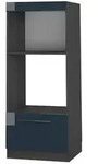 Vicco Mikrowellenschrank, Dunkelblau, Anthrazit, Holzwerkstoff, 3 F&auml;cher, 1