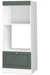Vicco Mikrowellenschrank, Gr&uuml;n, Wei&szlig;, Holzwerkstoff, 1 F&auml;cher, 1 Schubladen,