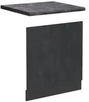 Vicco Frontblende, Schwarz, Anthrazit, Holzwerkstoff, Rechteckig, 60x57.2x60 cm,