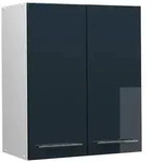 Vicco H&auml;ngeschrank, Dunkelblau, Wei&szlig;, Holzwerkstoff, 3 F&auml;cher, Rechteckig,