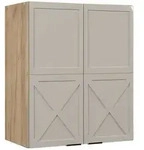 Vicco H&auml;ngeschrank, Grau, Honigeiche, Holzwerkstoff, 2 F&auml;cher, Rechteckig,