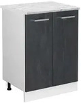 Vicco K&uuml;chenunterschrank, Schwarz, Wei&szlig;, Holzwerkstoff, 1 F&auml;cher, Rechteckig,