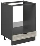 Vicco Herdumbauschrank, Grau, Anthrazit, Holzwerkstoff, 2 F&auml;cher, 1 Schubladen,