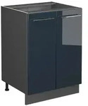 Vicco K&uuml;chenunterschrank, Dunkelblau, Anthrazit, Holzwerkstoff, 1 F&auml;cher,