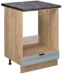 Vicco Herdumbauschrank, Hellblau, Honigeiche, Holzwerkstoff, 2 F&auml;cher, 1...