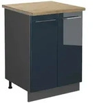 Vicco K&uuml;chenunterschrank, Dunkelblau, Anthrazit, Holzwerkstoff, 1 F&auml;cher,