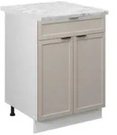 Vicco K&uuml;chenunterschrank, Grau, Wei&szlig;, Holzwerkstoff, 1 F&auml;cher, 1 Schubladen,