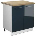 Vicco Sp&uuml;lenunterschrank, Dunkelblau, Wei&szlig;, Holzwerkstoff, 1 F&auml;cher,...